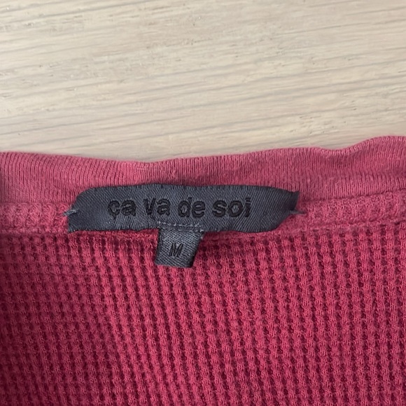 Long sleeve waffle knit shirt - Picture 2 of 4